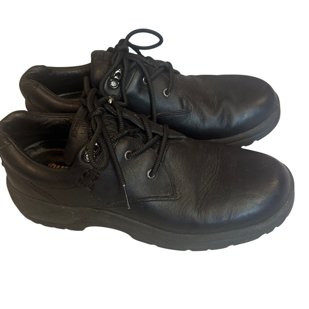 Dunham Shoes Leather Waterproof Black Lace Up Oxford Comfort Professional